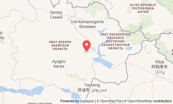 Carte du point de départ (48.55920, 82.55100)