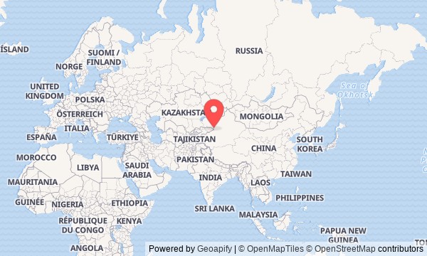 Carte du point de départ (42.72203, 80.17023)