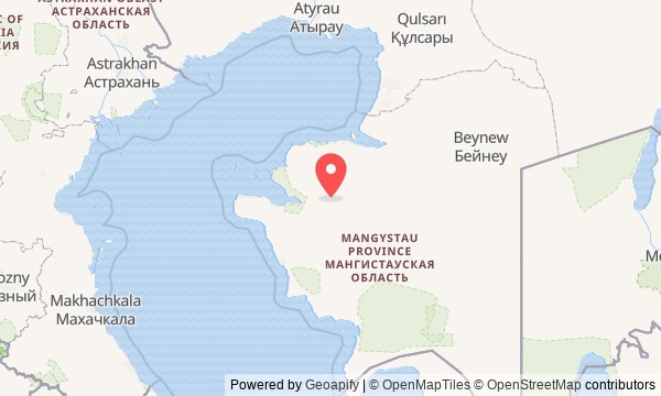 Carte du point de départ (44.59000, 52.19140)