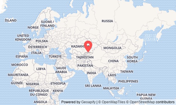 Carte du point de départ (42.87779, 74.60669)