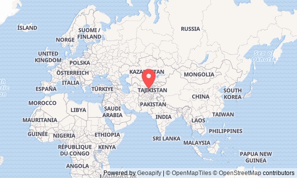 Carte du point de départ (39.23216, 67.98717)